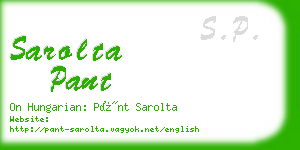 sarolta pant business card